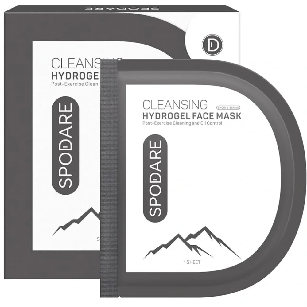 SPODARE Face Mask Cleansing Hydrogel 5 Pack Post-Exersice Cleaning & Oil Control